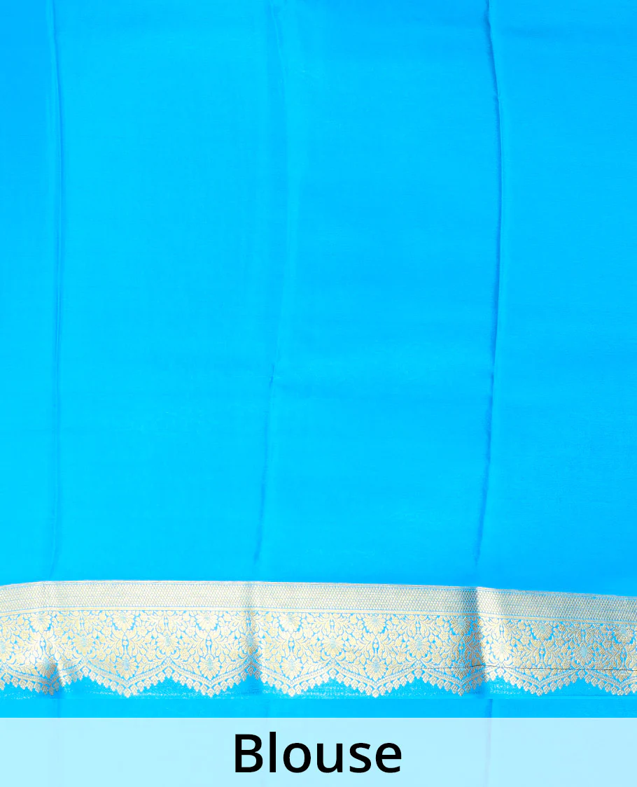 Maroon zari buttas Mysore silk saree, contrast traditional zari border, and floral jaal pallu - Image 5