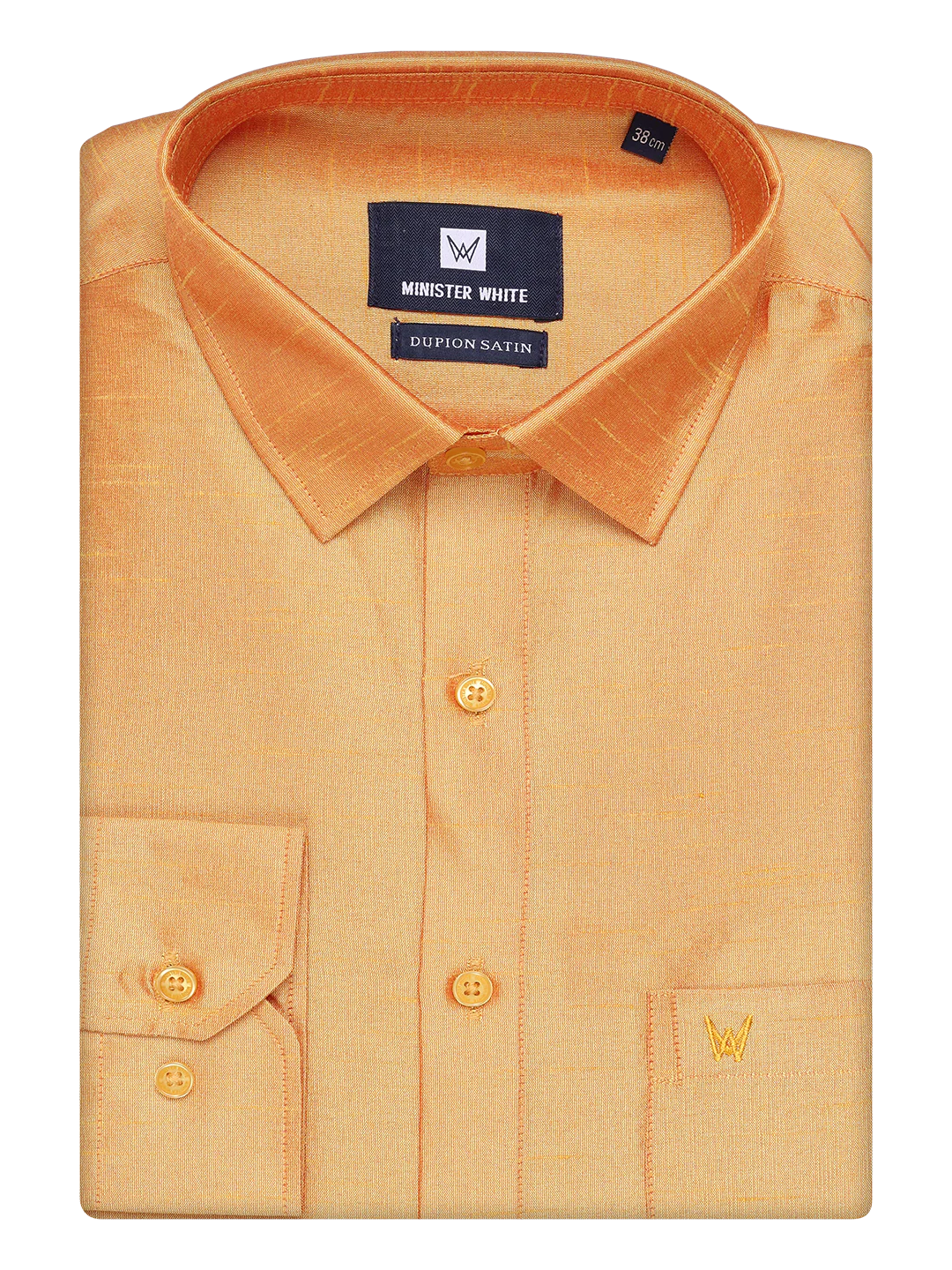 Men's Yellow Dupion Satin Color Shirt with Matching Border Flexi Dhoti Combo Gora Flexi - Image 8
