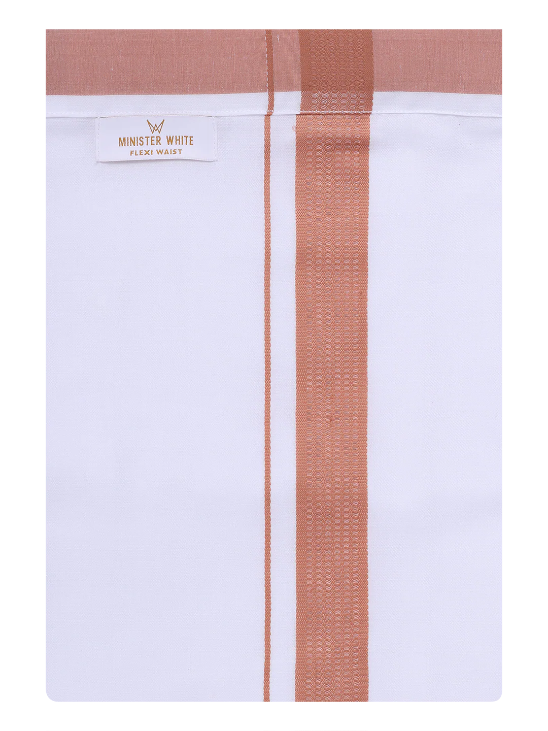 Mens Cotton Brown Shirt with Matching Border Flexi Dhoti Combo Casper Flexi - Image 9