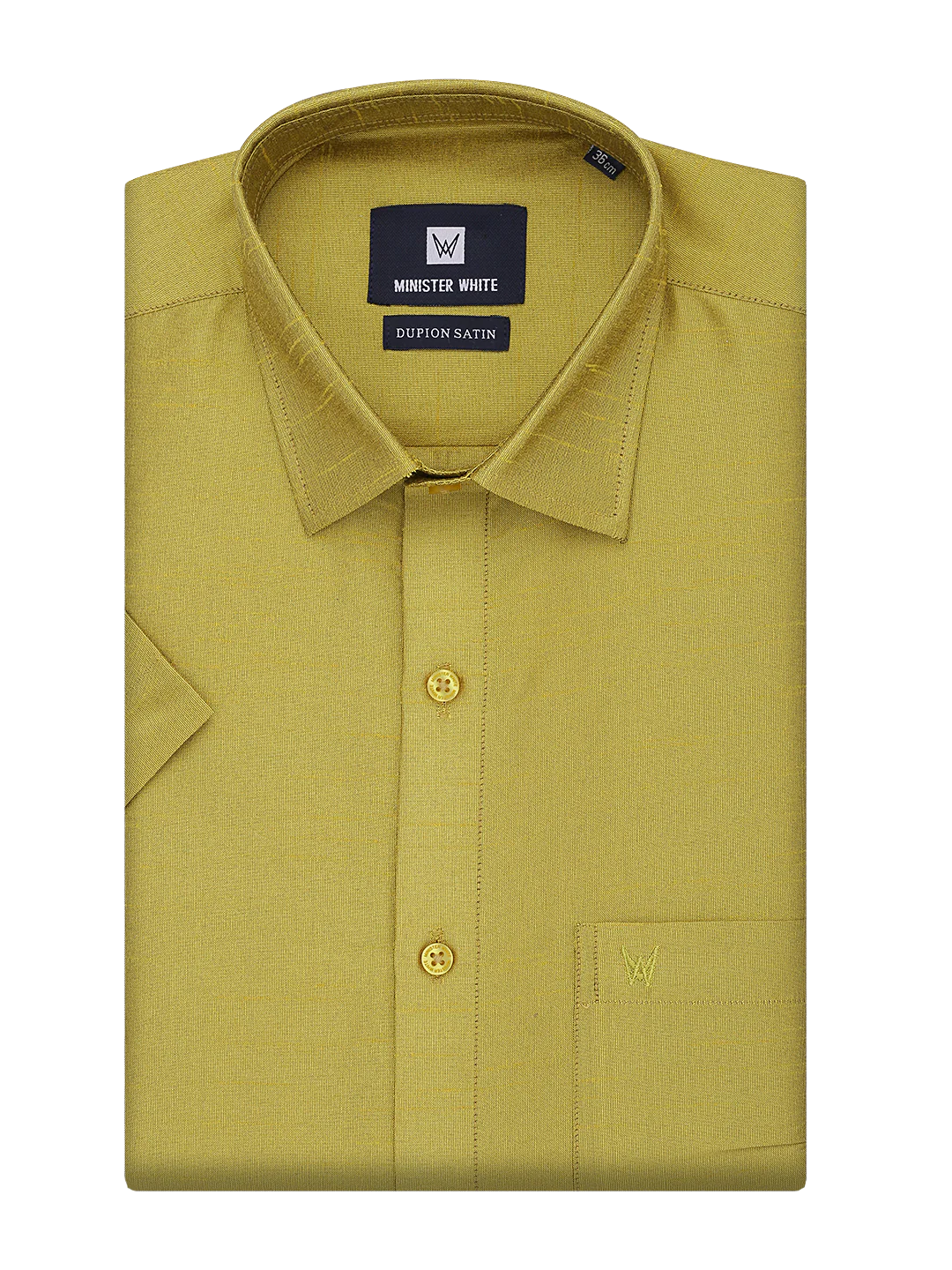 Mens Dupion Satin Regular Fit Lemon Yellow Colour Shirt