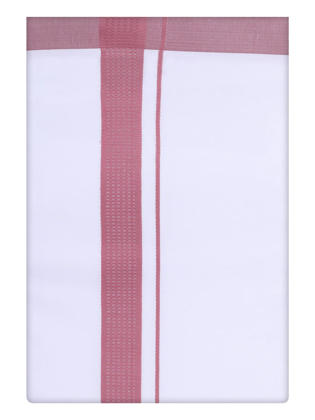 Mens Light Maroon Color Shirt with Matching Border Dhoti Combo Casper - Image 7