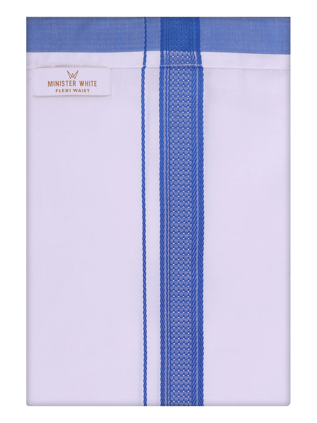 Mens Sky Blue Dupion Satin Color Shirt with Matching Border Flexi Dhoti Combo Gora Flexi - Image 9
