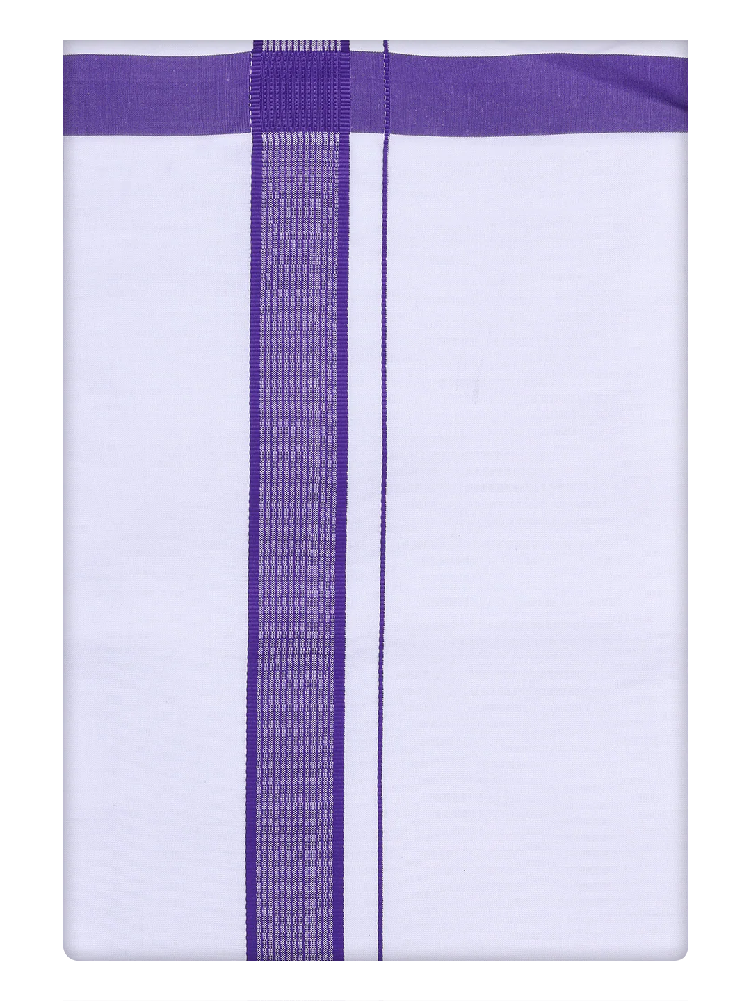 Mens Violet Dupion Satin Color Shirt with Matching Border Dhoti Combo Gora - Image 7