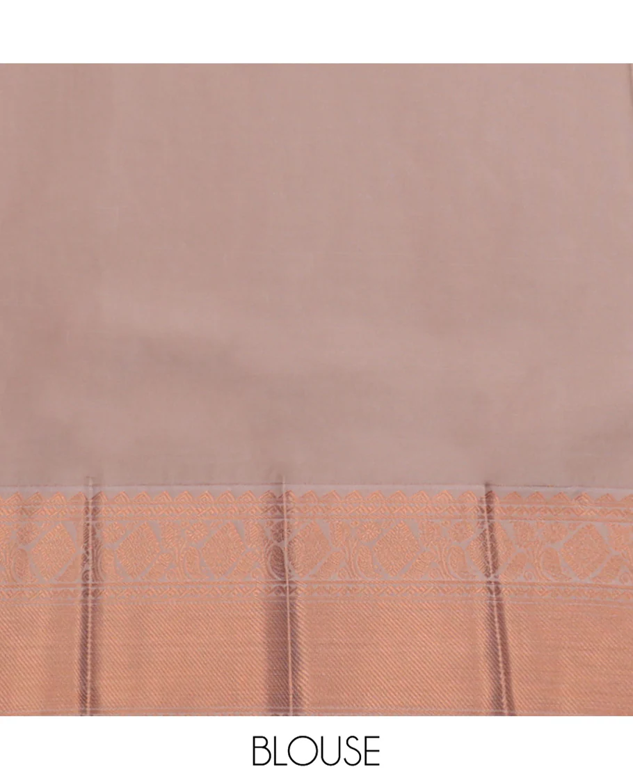 Yellow Budget Silk Saree Mesmerized with Zari Buttas and Stripes, Complemented with a Contrast Traditional Zari Design Border, Zari-Rich Jaal Pallu, and a Contrast Blouse - Image 4